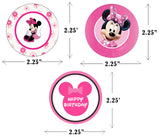 Minnie Theme Birthday Party Cupcake Toppers for Decoration