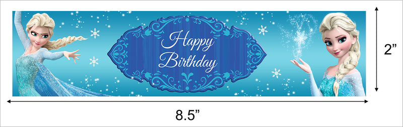 Frozen Theme Birthday Party Water Bottle Labels