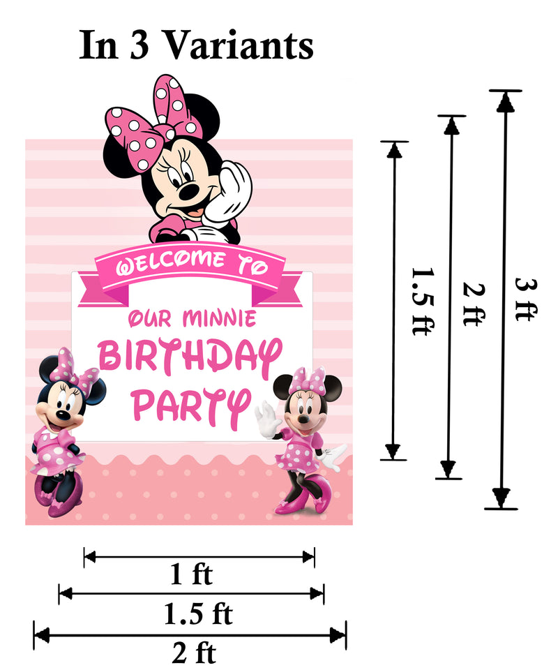 Minnie Theme Birthday Party Welcome Board