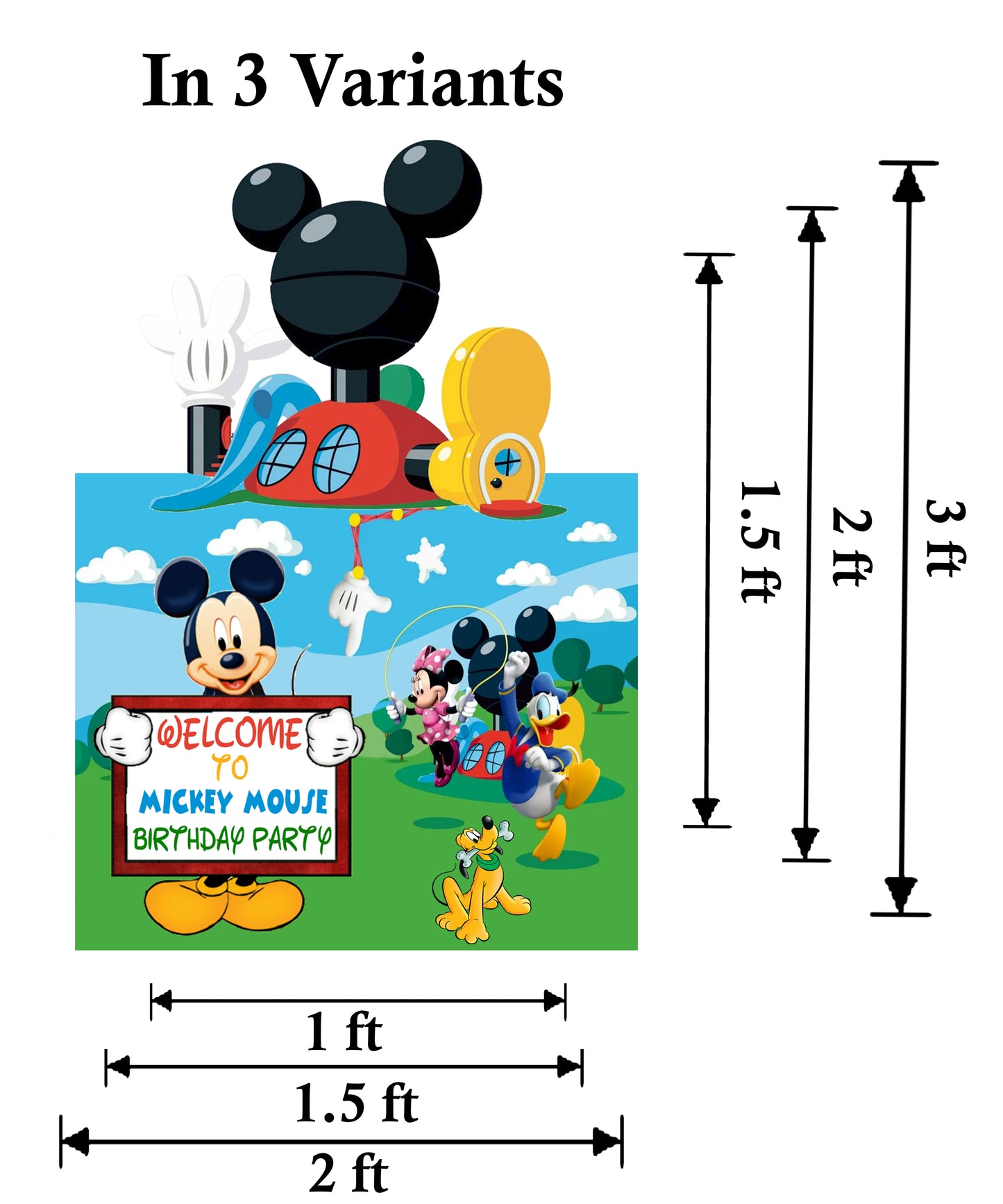 Mickey Mouse Theme Birthday Party Welcome Board
