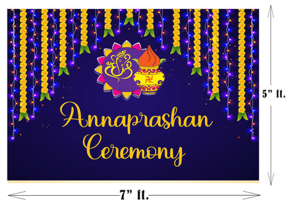 Annaprashan Ceremony Decoration Backdrop Banner For Kids