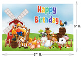 Farm Animals Theme Birthday Party Backdrop