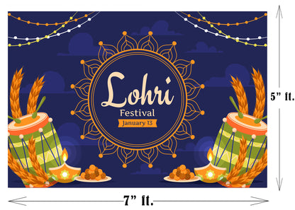 Lohri Party Backdrop For Kids