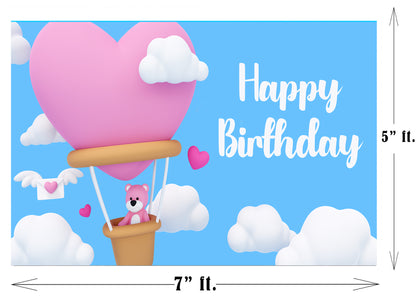 Hot Air Theme Birthday Party Backdrop