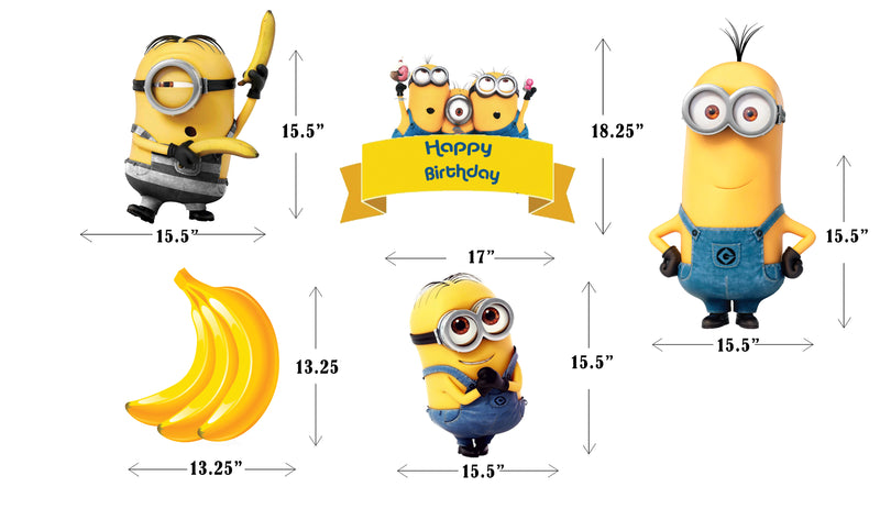 Minnion Theme Birthday Party Cutouts