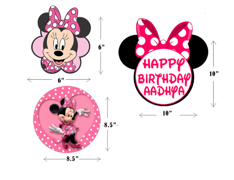 Minnie Theme Birthday Party Table Toppers for Decoration