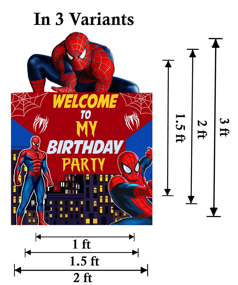 Spiderman Theme Birthday Party Welcome Board