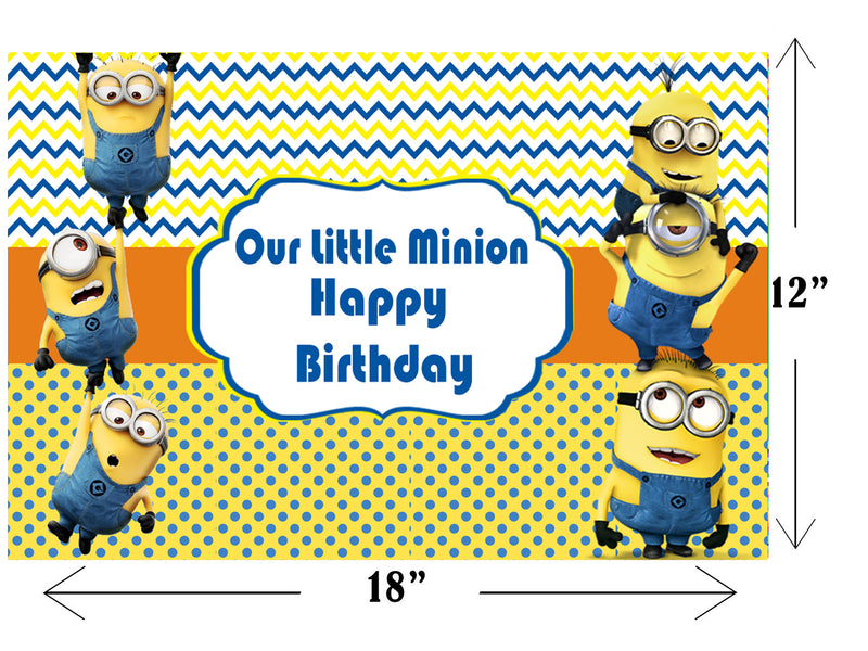 Minnion Theme Birthday Table Mats for Decoration