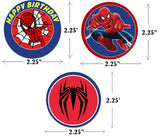 Spiderman Theme Birthday Party Cupcake Toppers