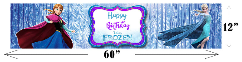 Frozen Theme Birthday Long Banner for Decoration