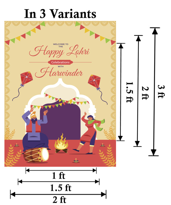 Lohri Party Welcome Board for Kids