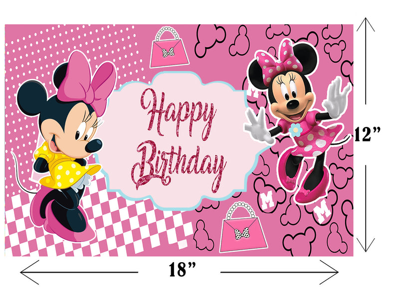 Minnie Theme Birthday Table Mats for Decoration