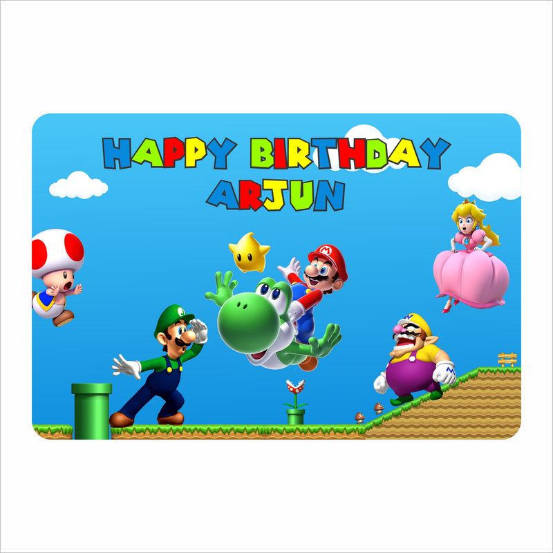 Super Mario Theme Birthday Table Mats for Decoration