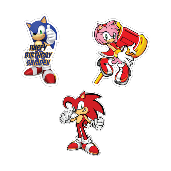 Sonic theme Birthday Party Table Toppers for Decoration 