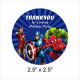 Avenger Theme Birthday Party Thank You Gift Tags