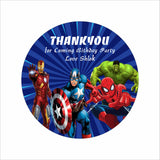 Avenger Theme Birthday Party Thank You Gift Tags