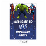 Avenger Theme Birthday Party Welcome Board