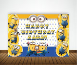 Minnion Theme Birthday Party Backdrop