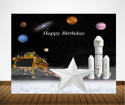 Space Theme Party Backdrop