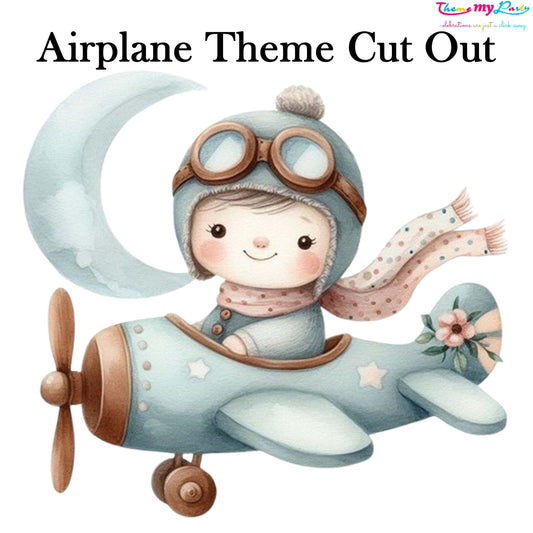 Airplane Theme Birthday Party Cutout