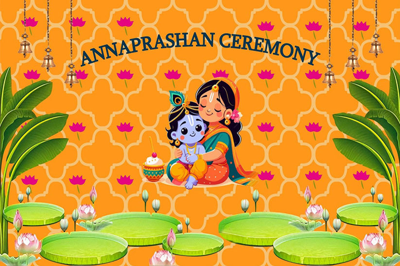 Annaprashan Ceremony Decoration Backdrop Banner For Kid