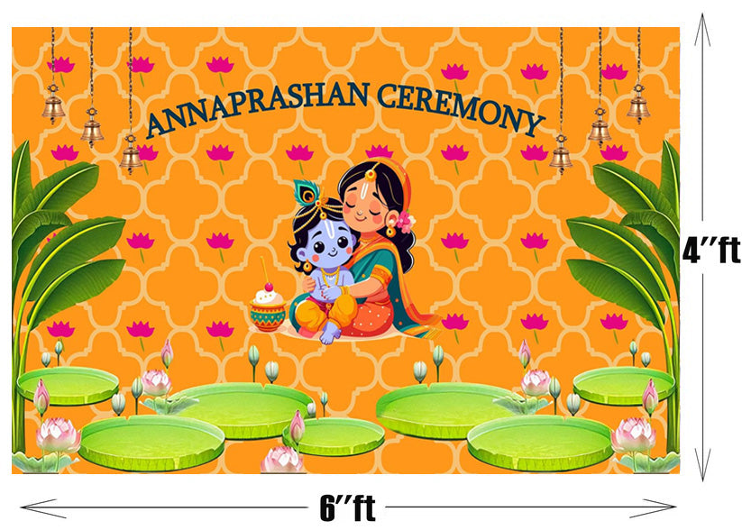 Annaprashan Ceremony Decoration Backdrop Banner For Kid