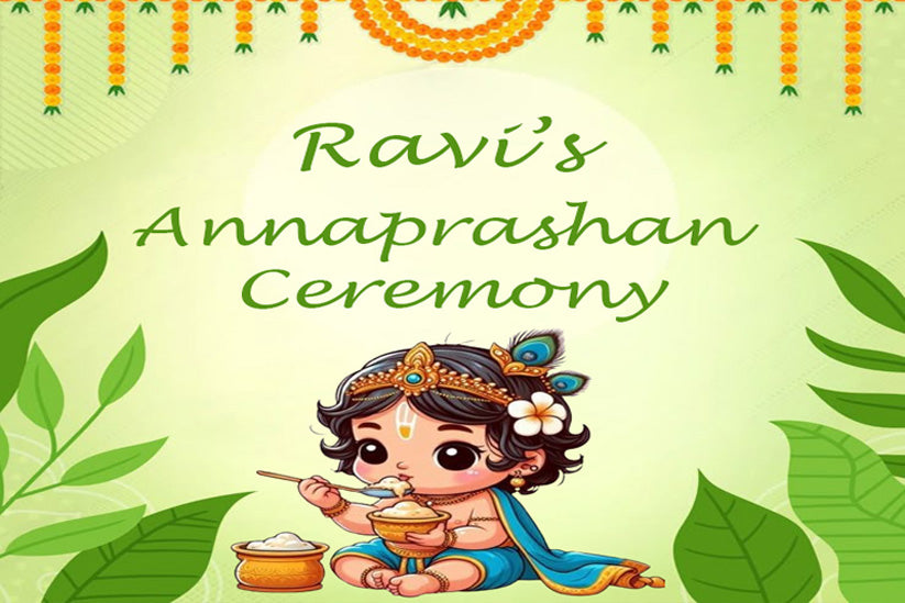 Annaprashan Ceremony Decoration Backdrop Banner For Kid