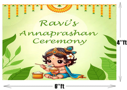 Annaprashan Ceremony Decoration Backdrop Banner For Kid