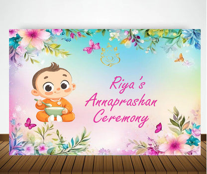 Annaprashan Ceremony Decoration Backdrop Banner For Kid
