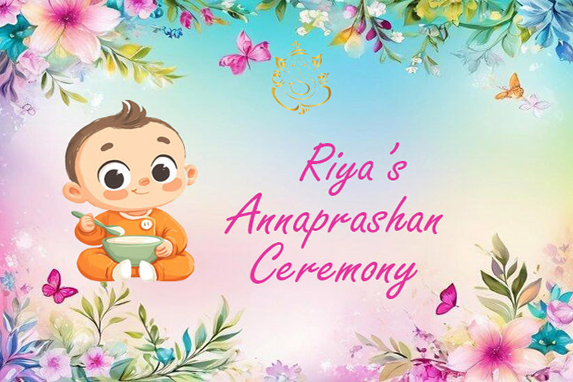 Annaprashan Ceremony Decoration Backdrop Banner For Kid