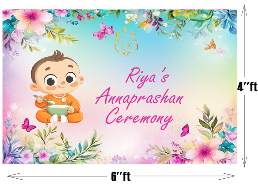 Annaprashan Ceremony Decoration Backdrop Banner For Kid