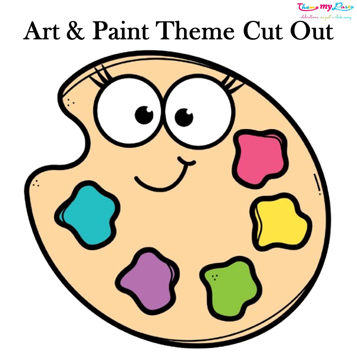 Art & Paint Theme Birthday Party Cutout