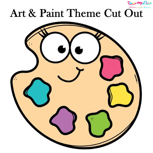 Art & Paint Theme Birthday Party Cutout