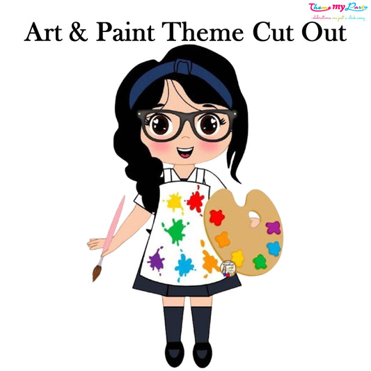 Art & Paint Theme Birthday Party Cutout