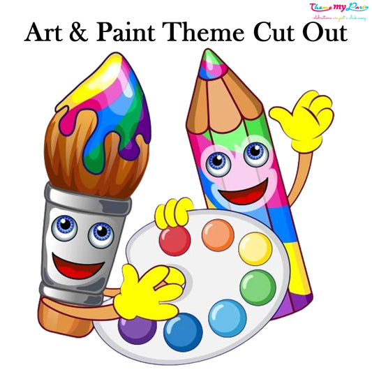 Art & Paint Theme Birthday Party Cutout