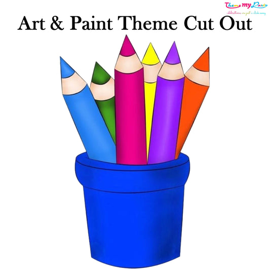 Art & Paint Theme Birthday Party Cutout