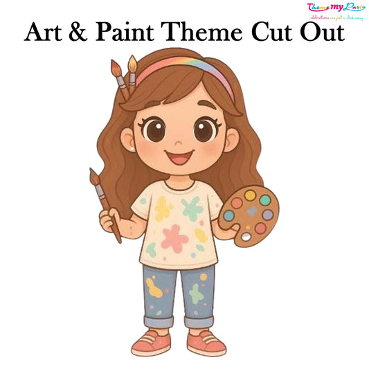 Art & Paint Theme Birthday Party Cutout