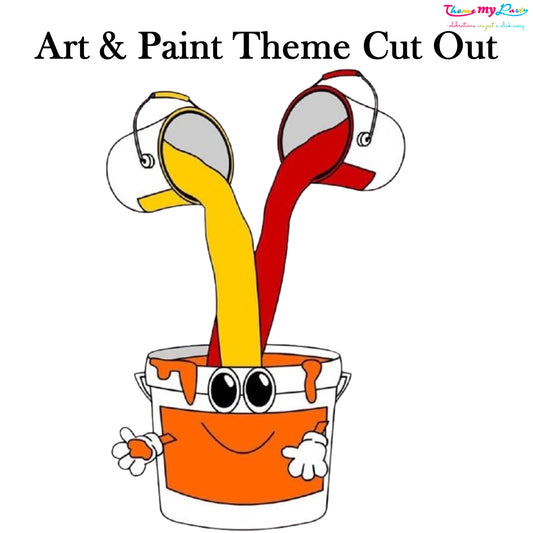 Art & Paint Theme Birthday Party Cutout