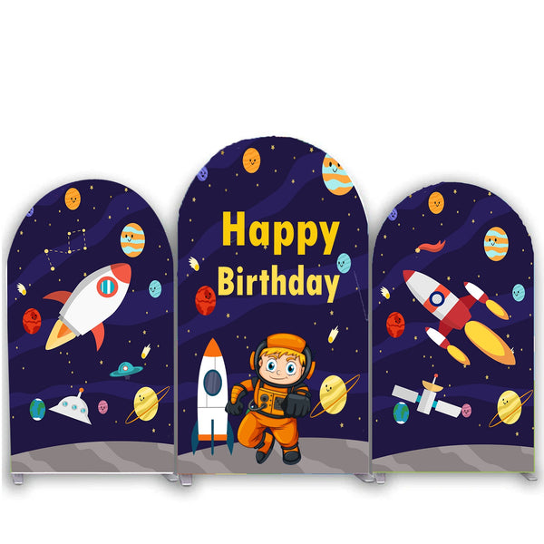 Space Theme Birthday Party Arch Backdrop