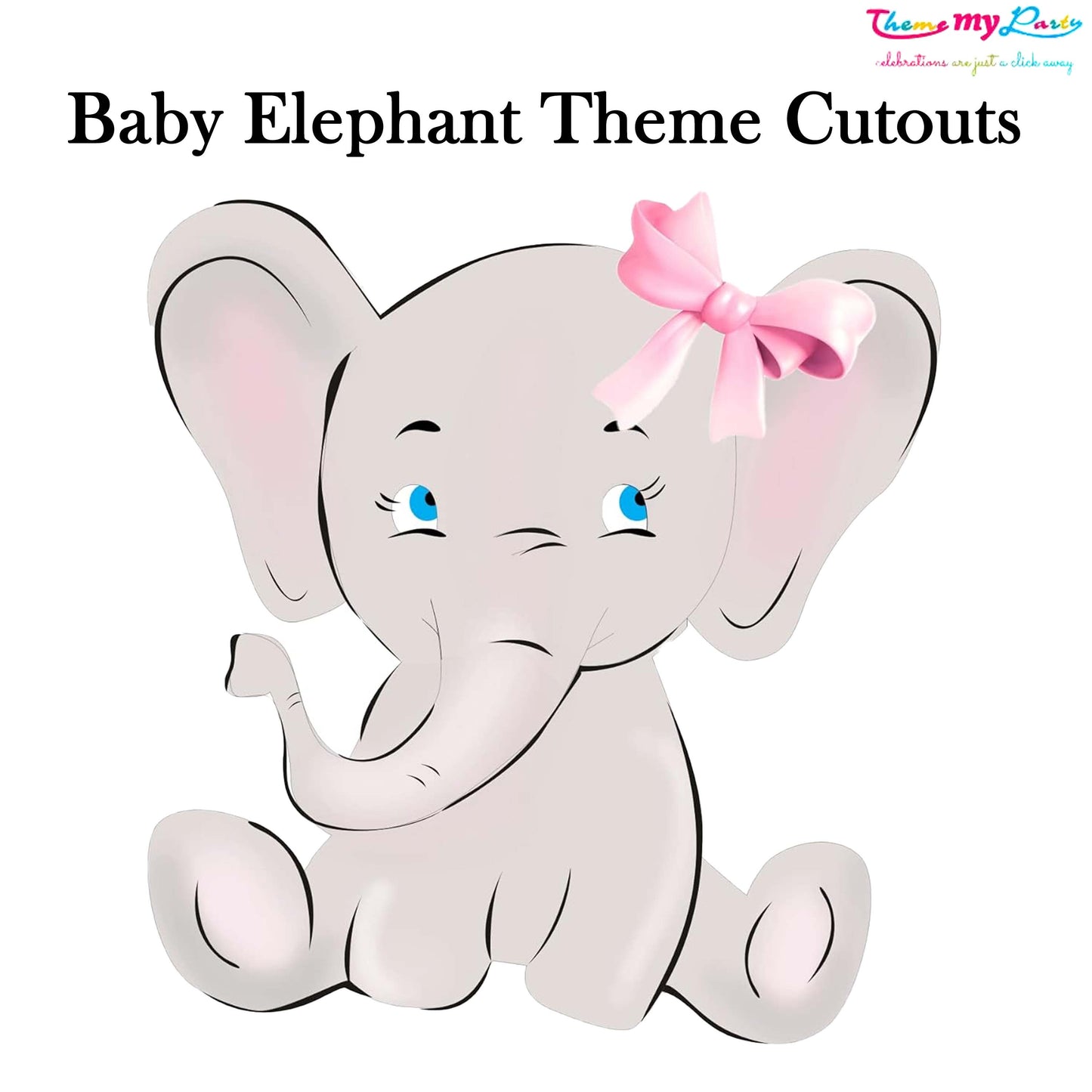 Baby Elephant Theme Birthday Party Cutout