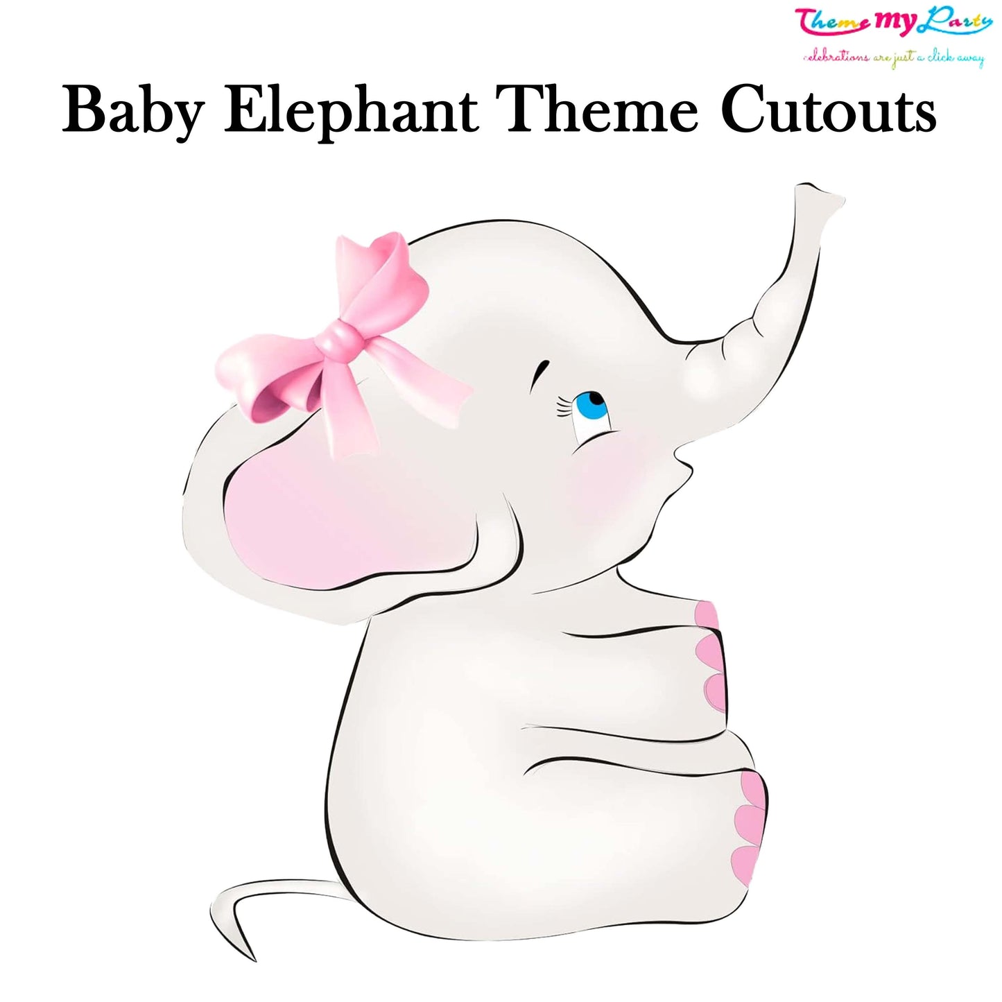 Baby Elephant Theme Birthday Party Cutout