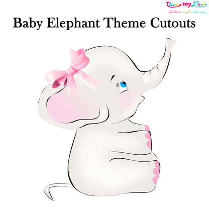 Baby Elephant Theme Birthday Party Cutout