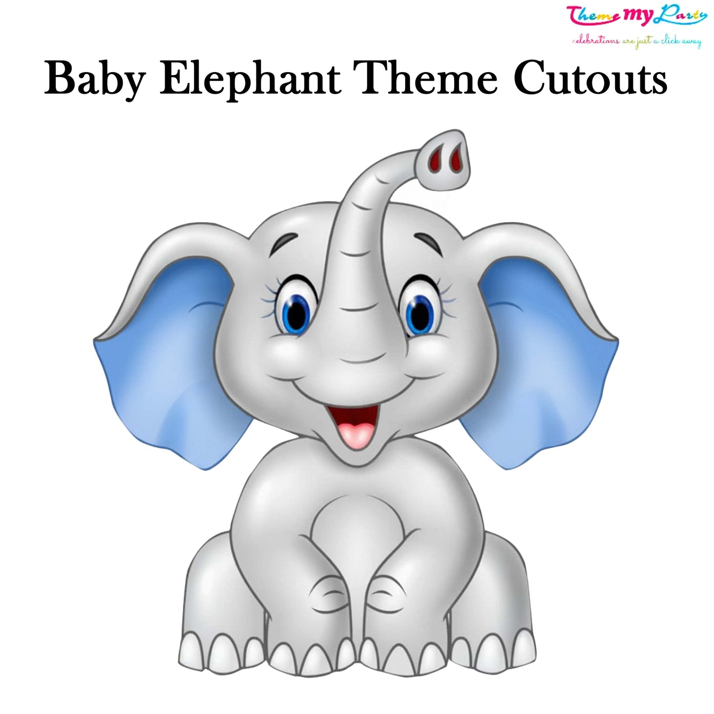 Baby Elephant Theme Birthday Party Cutout