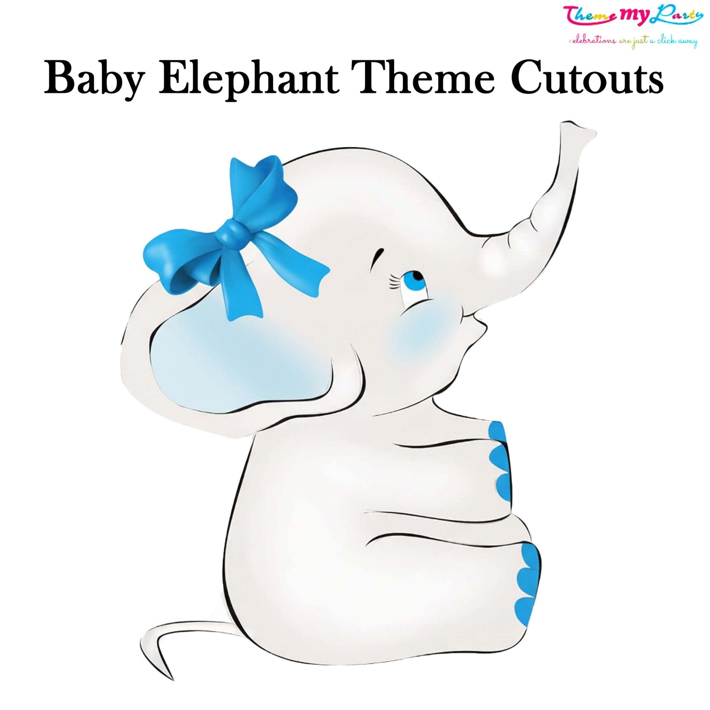 Baby Elephant Theme Birthday Party Cutout