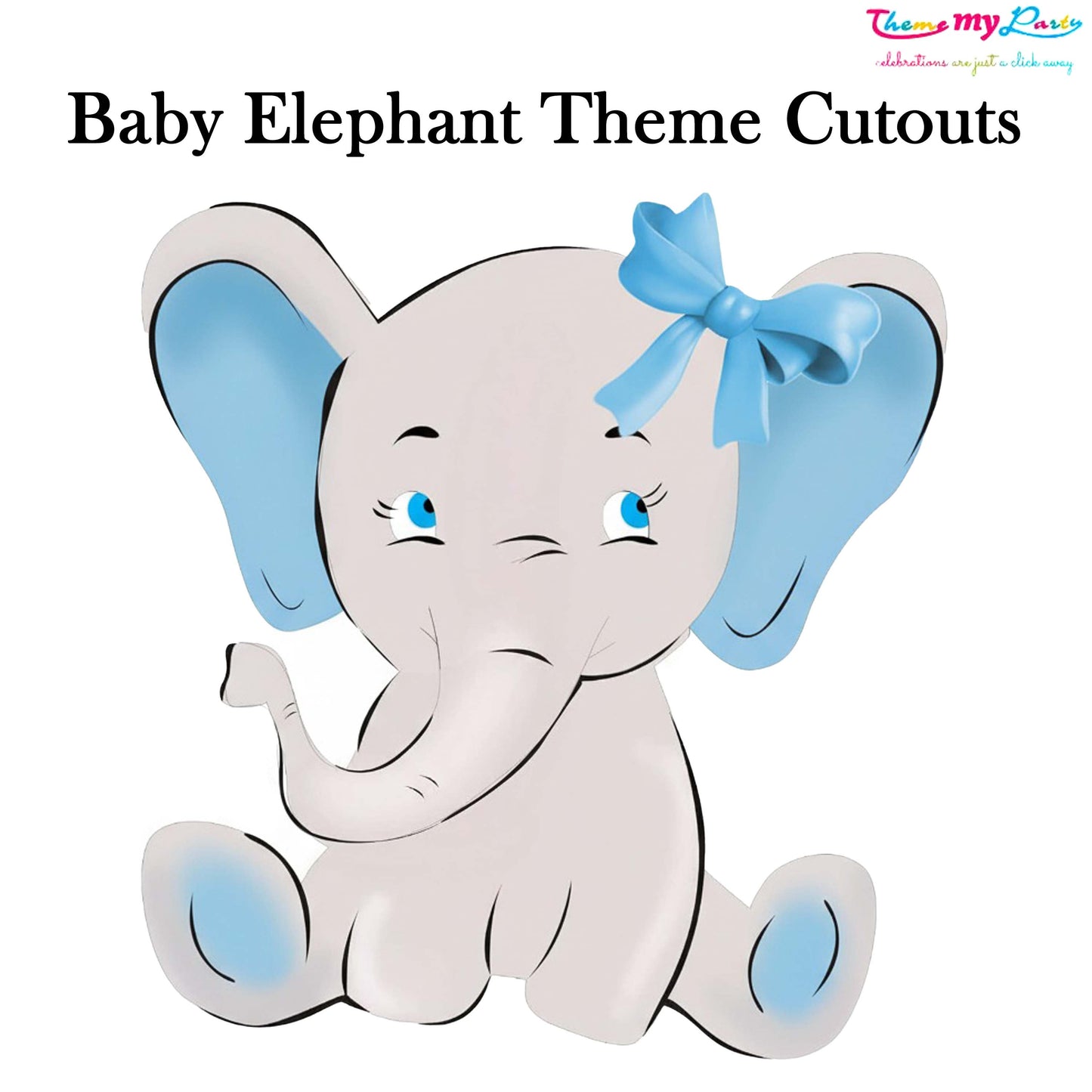 Baby Elephant Theme Birthday Party Cutout