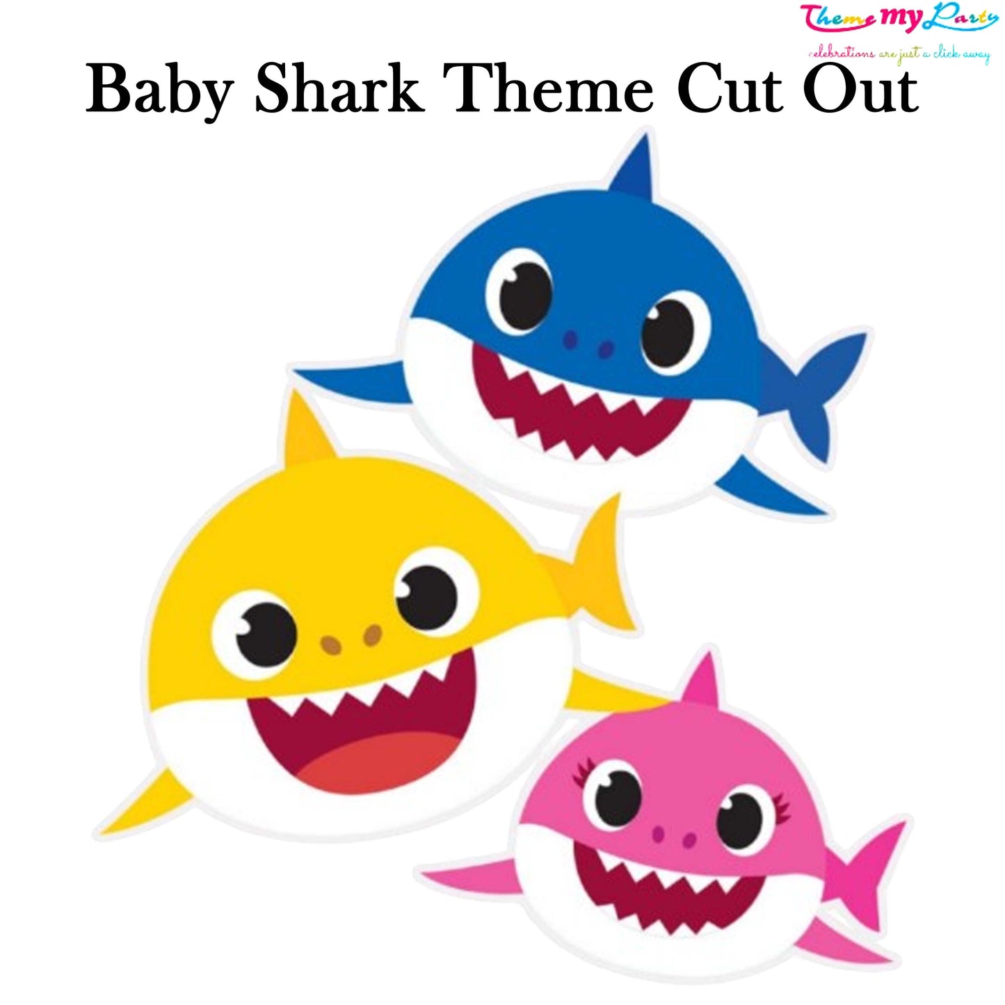Baby Shark Theme Birthday Party Cutout