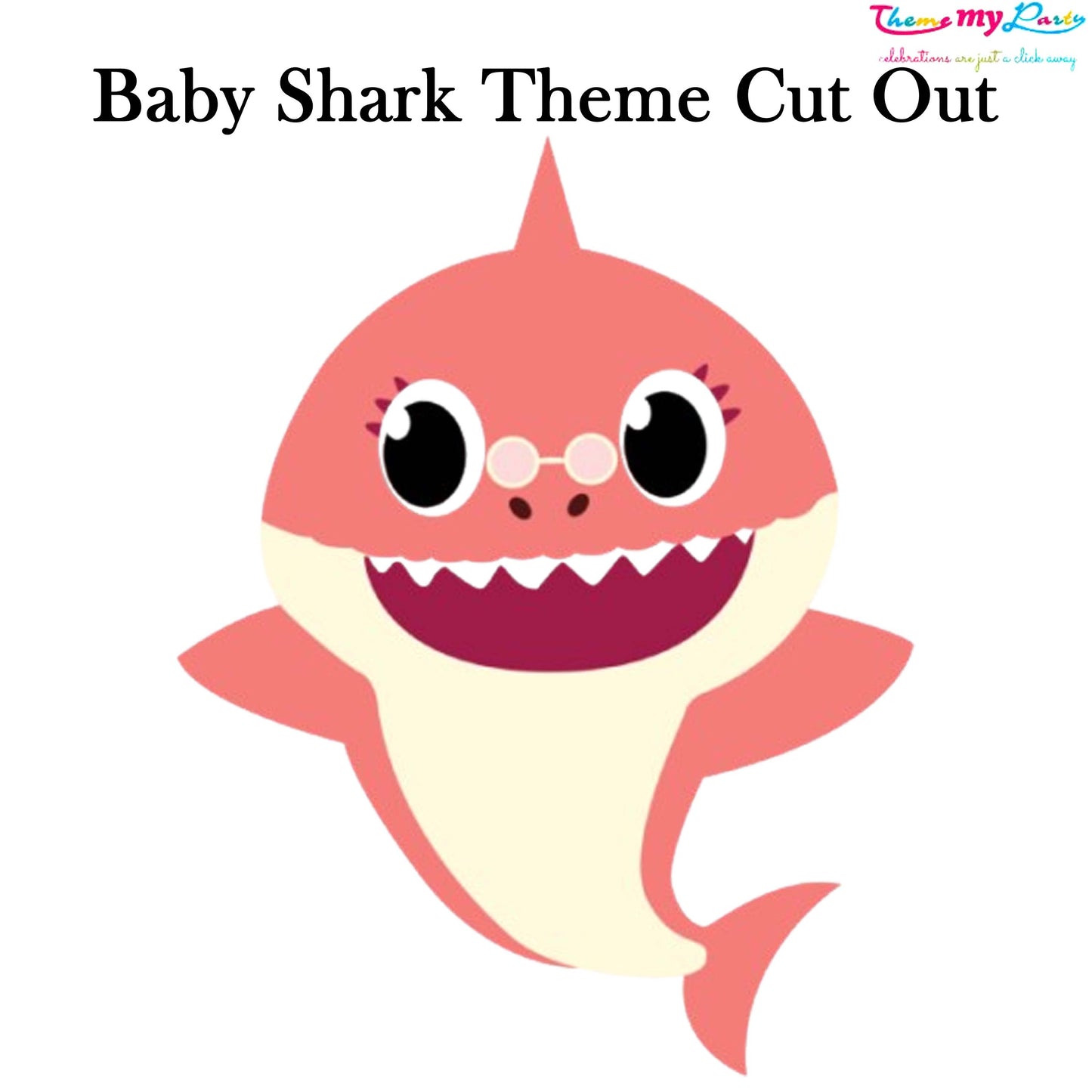 Baby Shark Theme Birthday Party Cutout