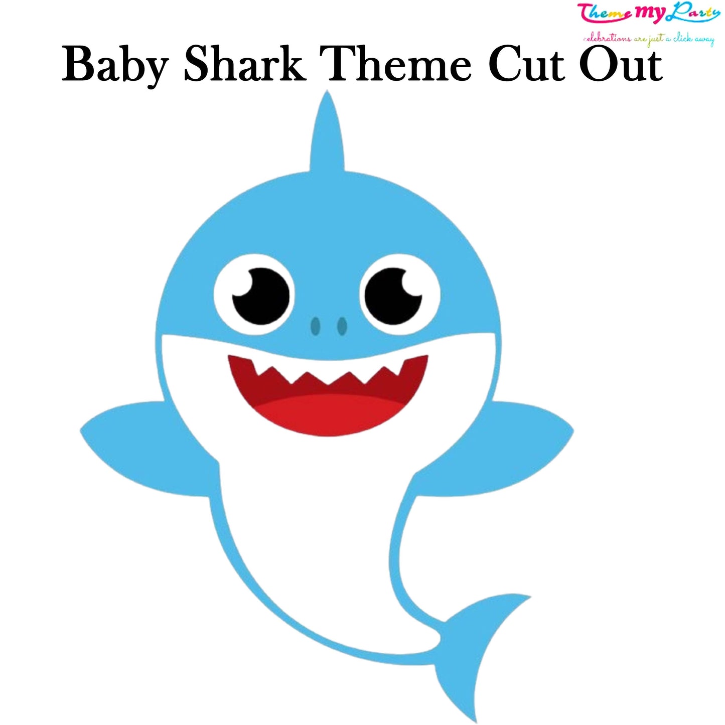 Baby Shark Theme Birthday Party Cutout