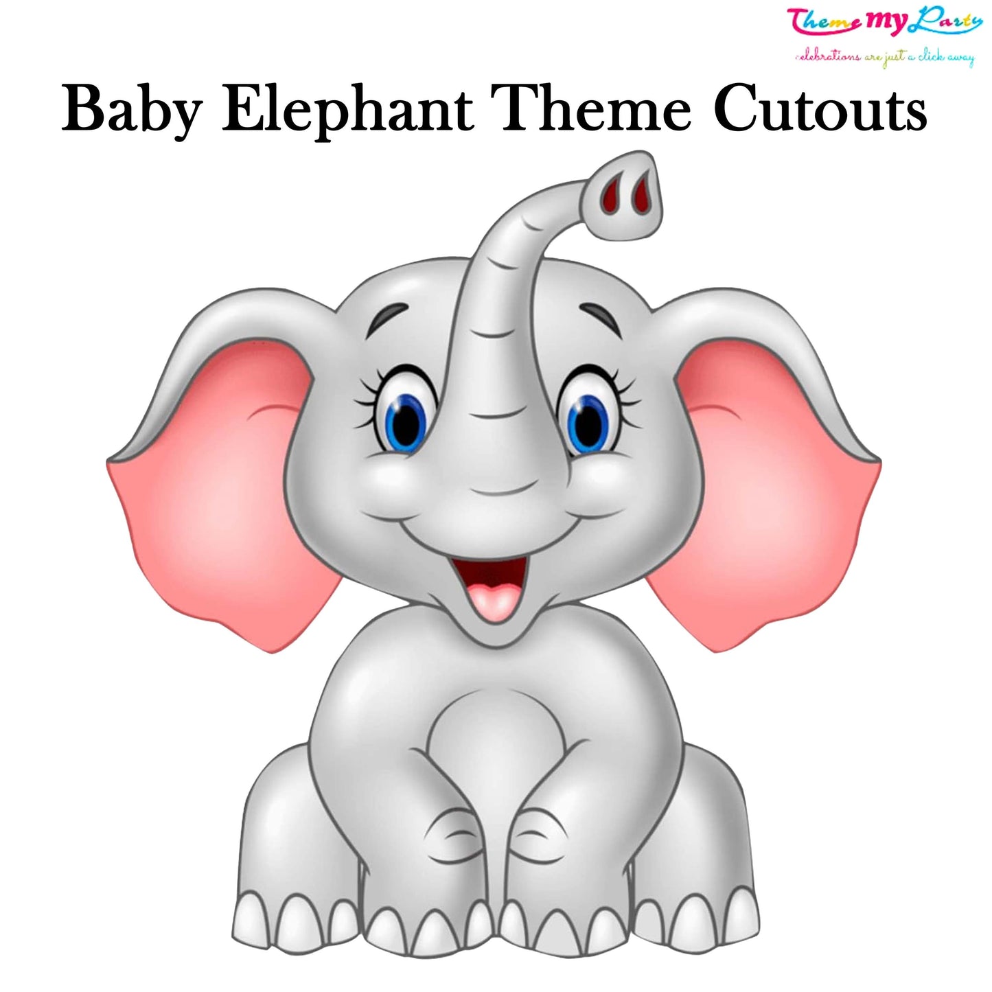 Baby Elephant Theme Birthday Party Cutout