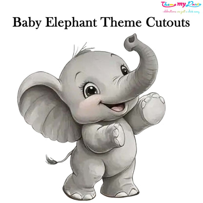 Baby Elephant Theme Birthday Party Cutout